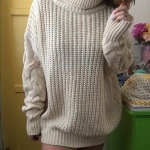Turtleneck sweater dress